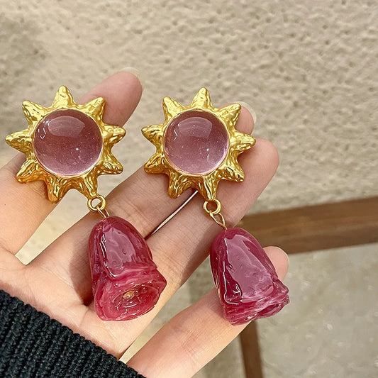 Sunstone Bloom Earrings